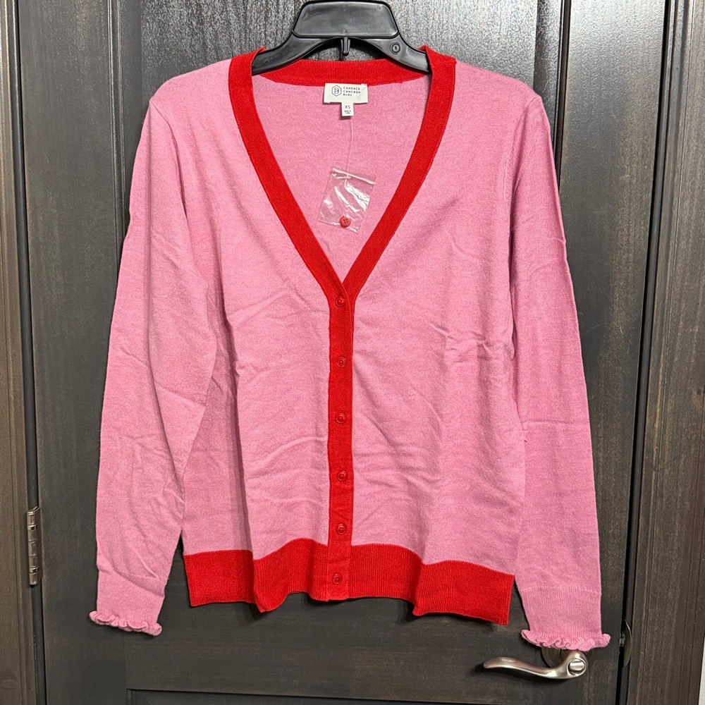 Candace Cameron Bure NWT V Neck Long Sleeve Cardigan Womens Size XS
